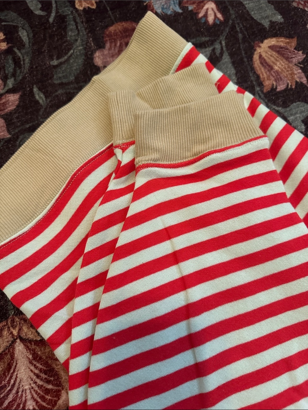 We The Free Striped Knit Top in Red, Light Green & Cream - Picture 5 of 10